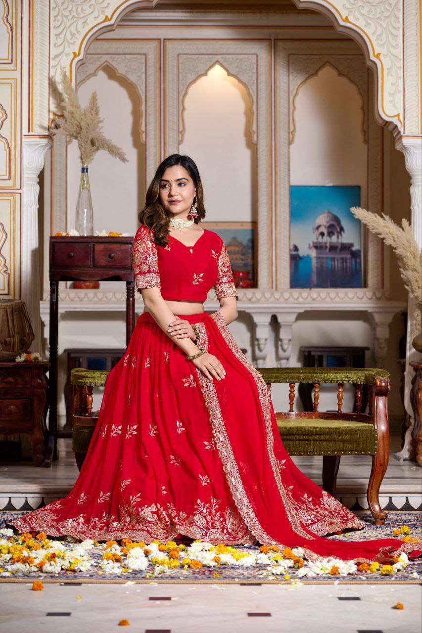 Women's Embroidered Lehenga Choli with Net Dupatta ? Festive & Wedding Wear Set - Image 10